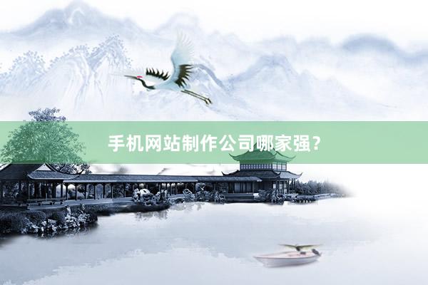 手机网站制作公司哪家强?